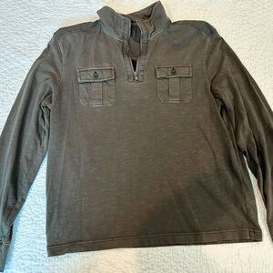 Men’s CALVIN KLEIN Front Zip Cotton Shirt